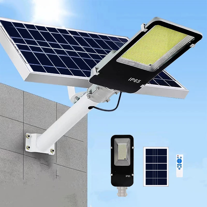 1000W Solar Street Light Outdoor Solar Street Light IP65 Waterproof Automatic Dusk to Dawn Street Light for Garage Garden